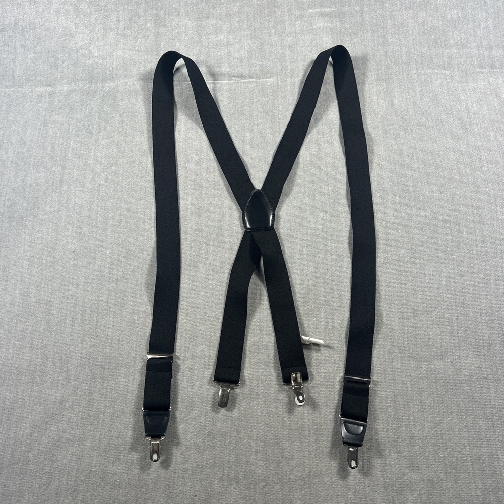Dockers Suspenders Mens Black Adjustable Clip On Elastic Braces 21DK5106